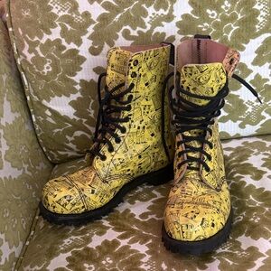 Vintage Getta Grip yellow London boots size 7